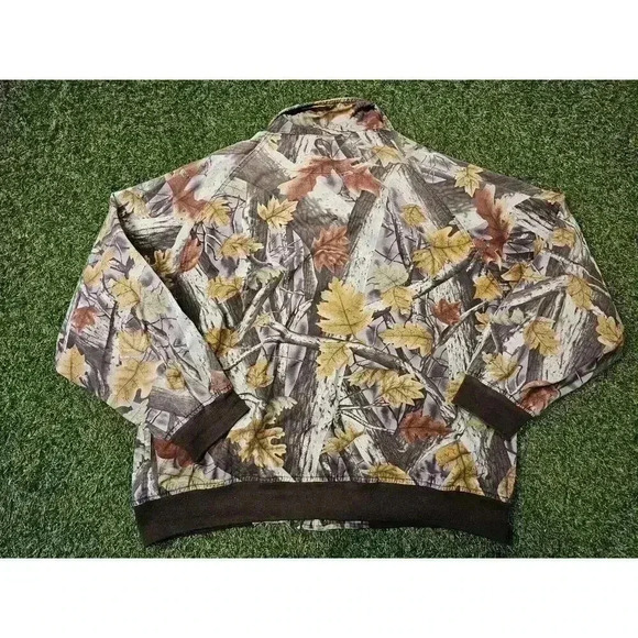 Master Sportsman Jacket Mens XL Green Camo Bomber Zip Up Hunting Rugged Leaves - Picture 8 of 8
